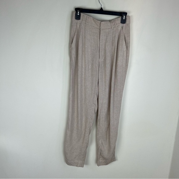 Abercrombie & Fitch Linen Plaid High Rise Trousers Pants Size XS - Picture 4 of 8